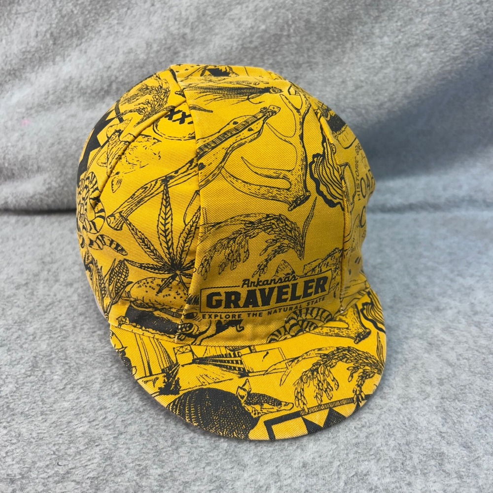 Arkansas Graveler Unisex Yellow Capo Cycling Cap All Over Print Made in Italy OS